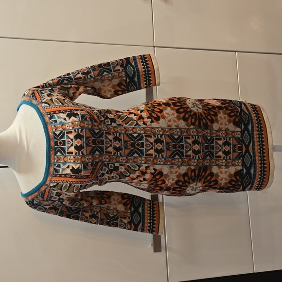 Flying Tomato Knit Stretch Dress Cream Black Size Medium - Picture 1 of 13